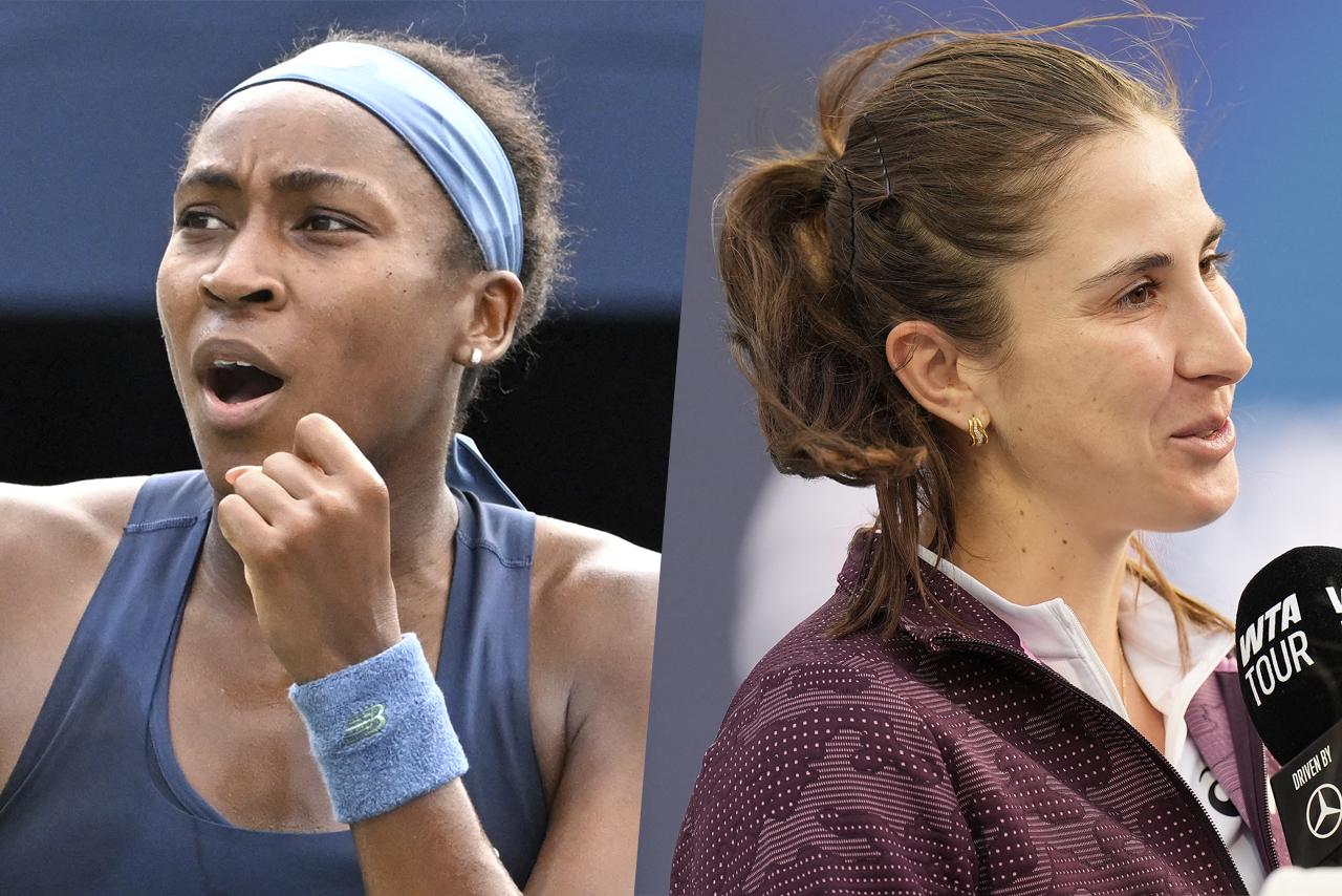 Coco Gauff and Belinda Bencic tennis