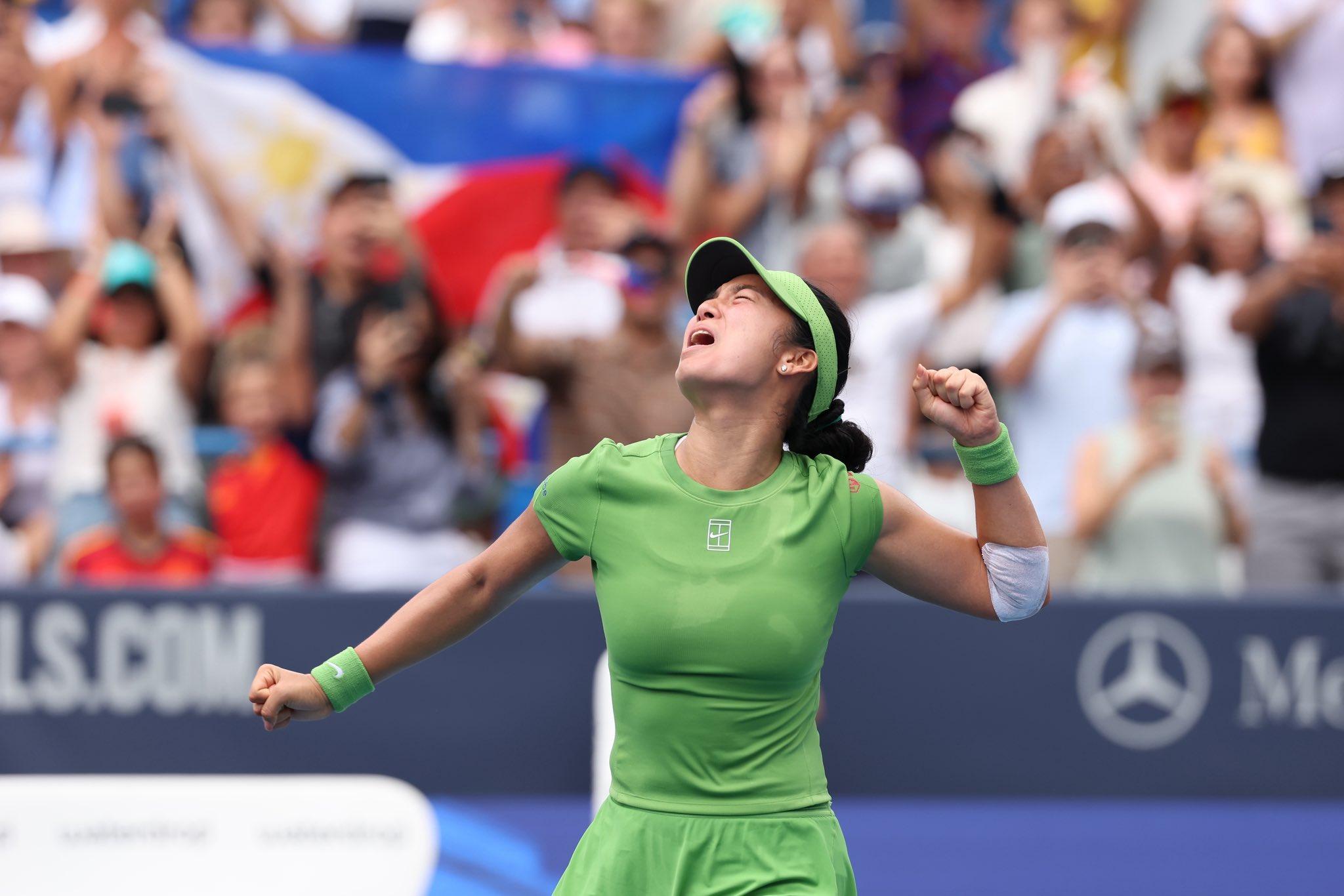 Alex Eala after winning the WTA 500 Mubadala DC Open 