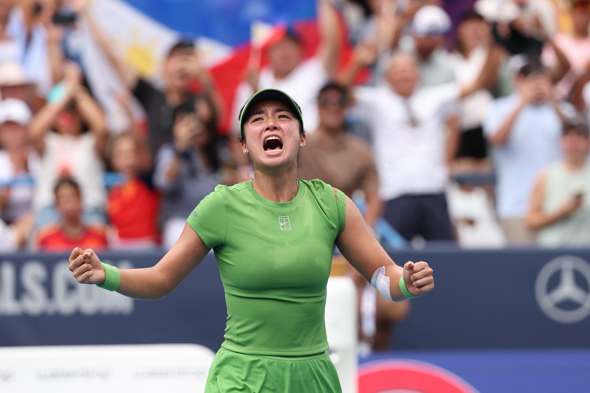 Alex Eala after winning the WTA 500 Mubadala DC Open 