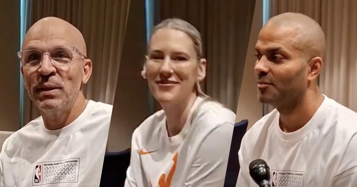 Jason Kidd, Lauren Jackson, and Tony Parker at NBA House 