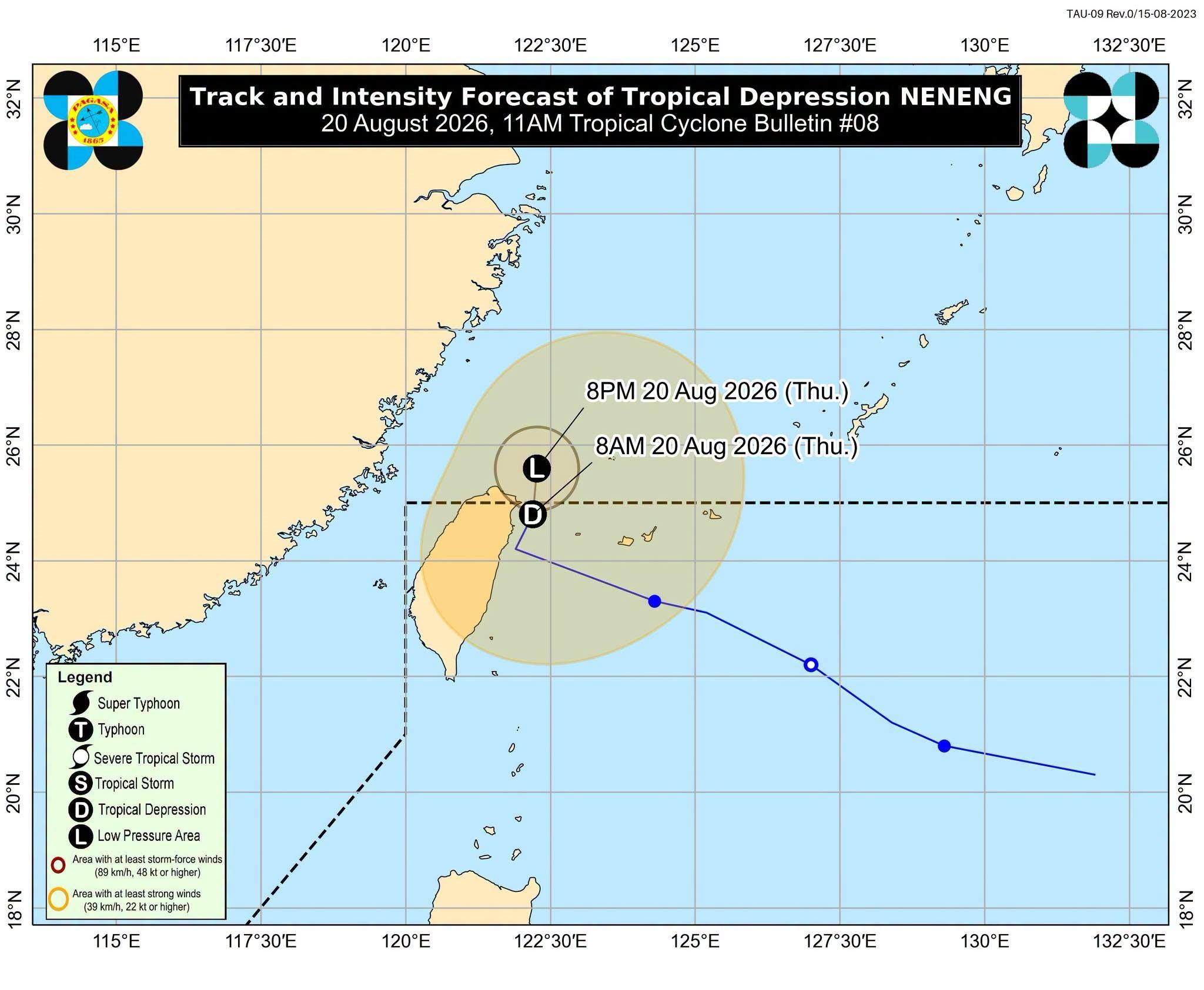 PAGASA: Neneng may exit PAR by Thursday evening or earlier