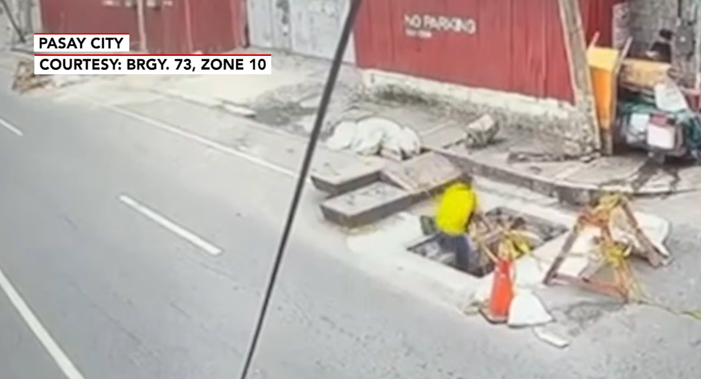 Blind man falls into uncovered DPWH drainage repair site in Pasay City
