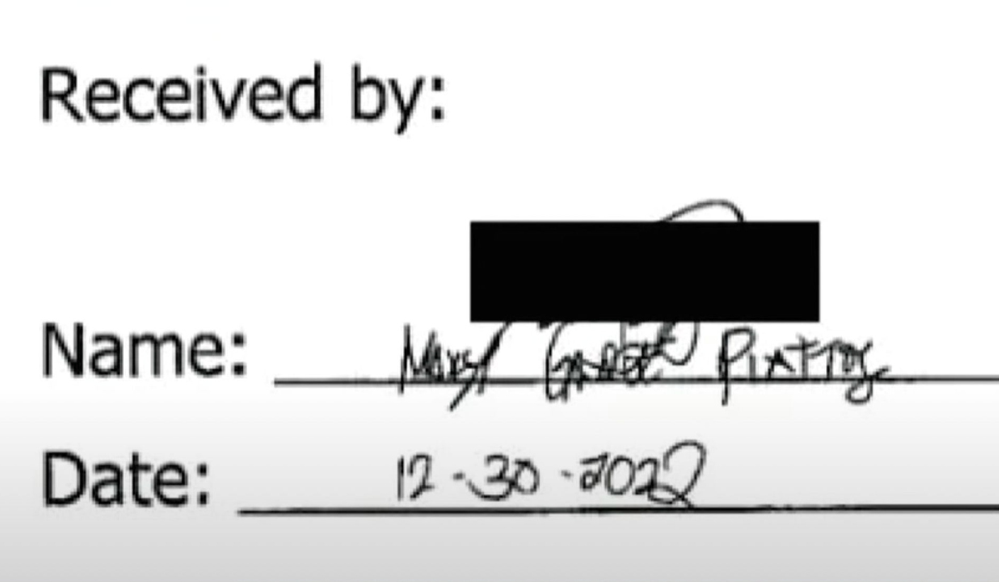Who else signed OVP receipts for P125M confidential funds besides Mary Grace Piattos?