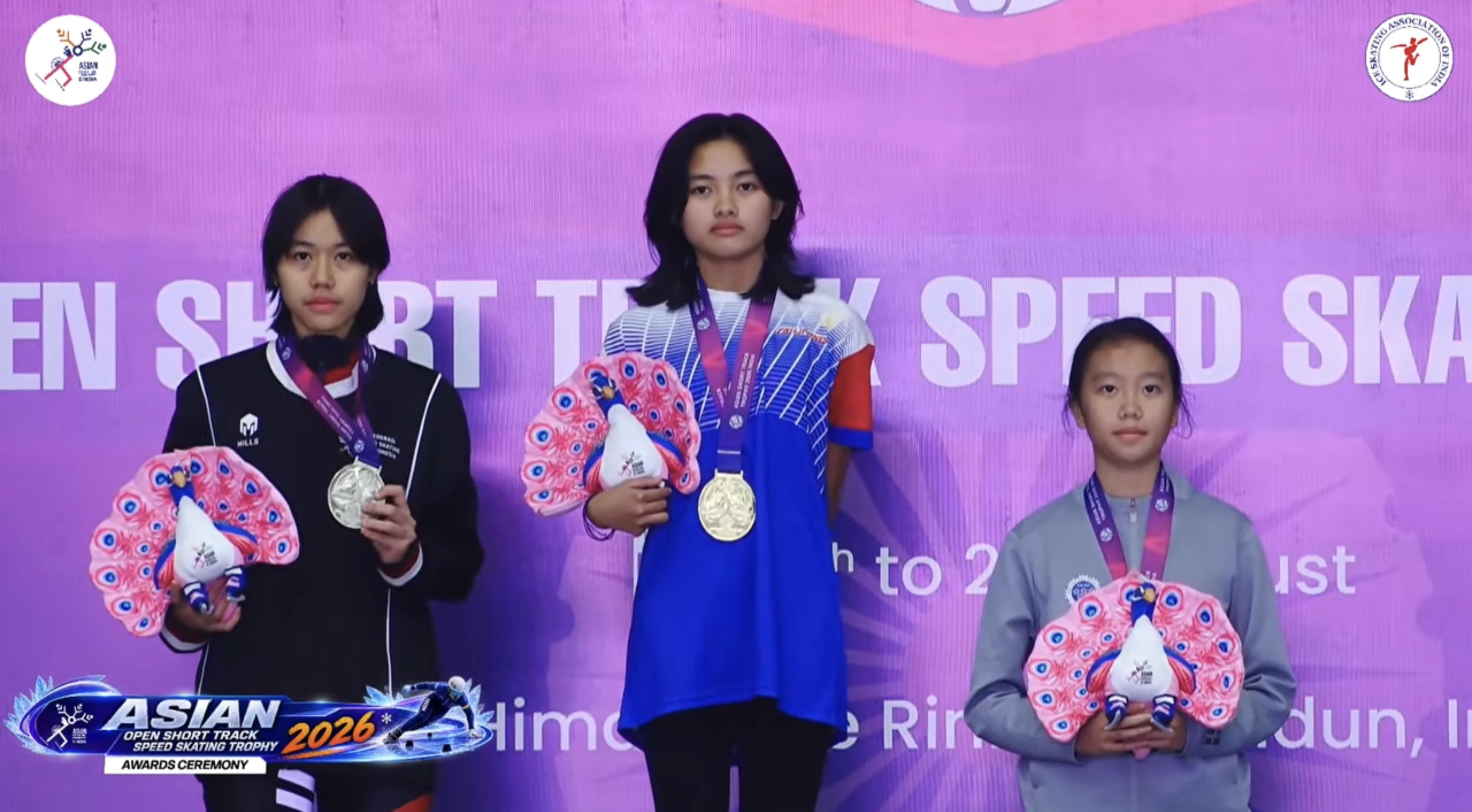 13-year-old Keirsten Fernandez wins PH’s first gold at 2026 Asian Open Short Track Speed Skating Trophy