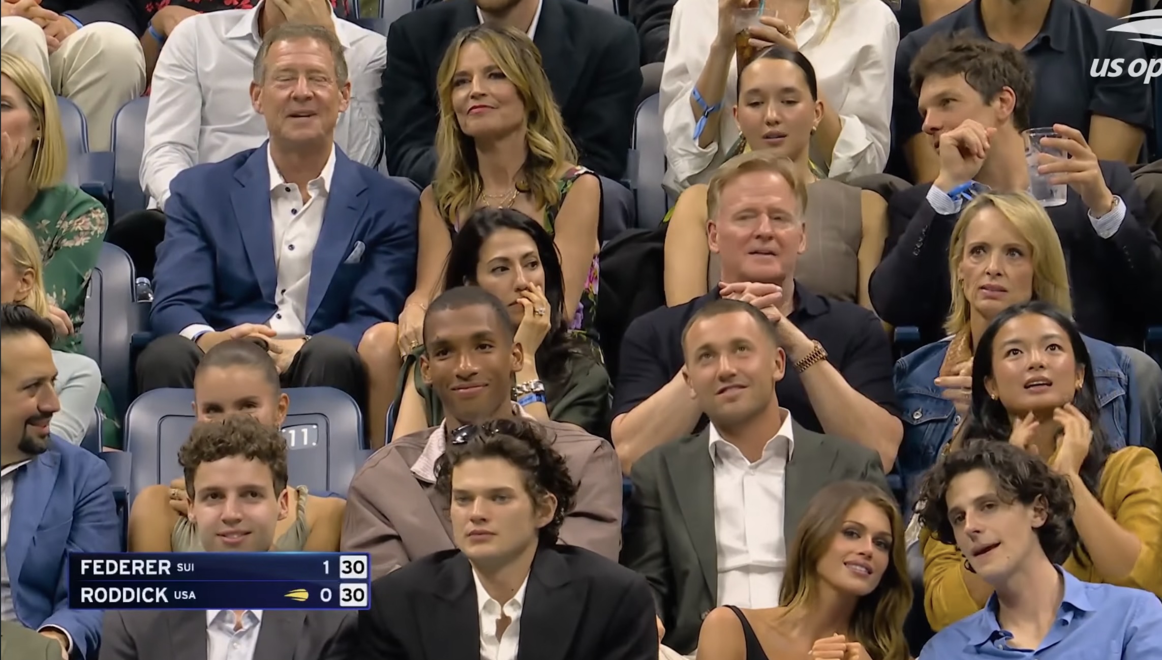 Alex Eala watches Roger Federer exhibition at US Open
