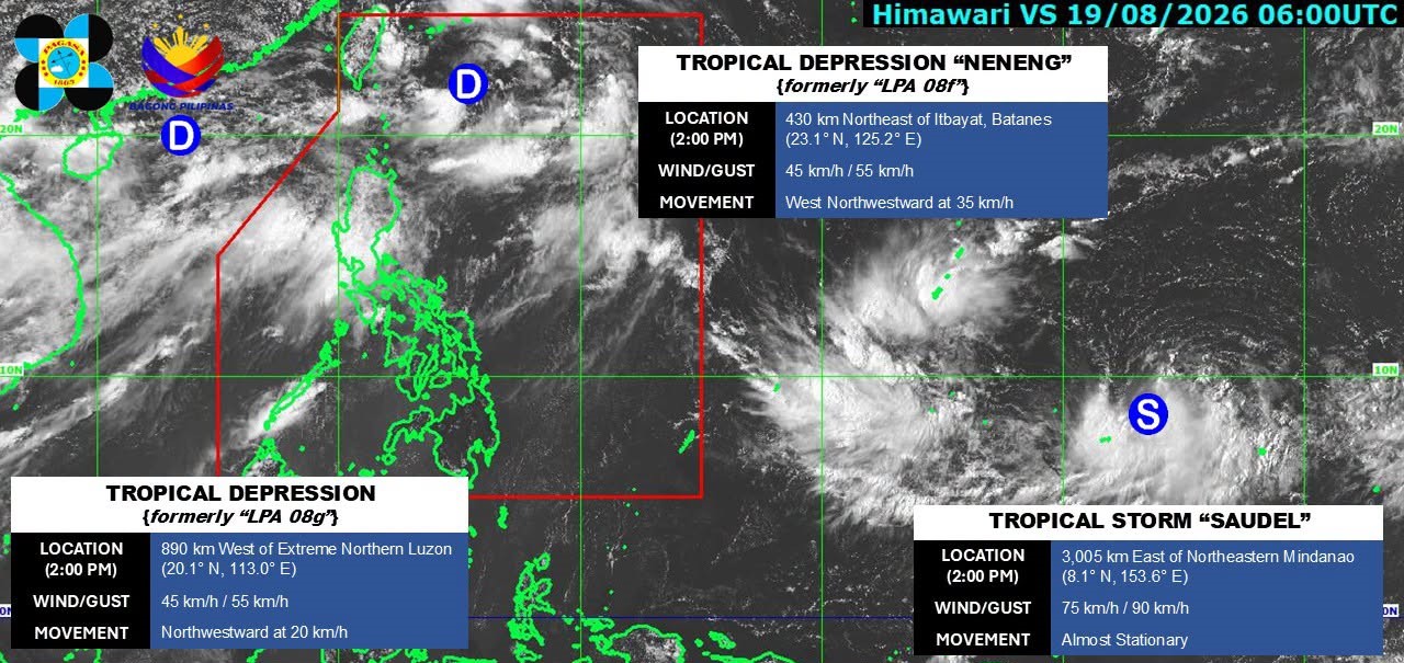 Tropical depression outside PAR developed into tropical storm — PAGASA