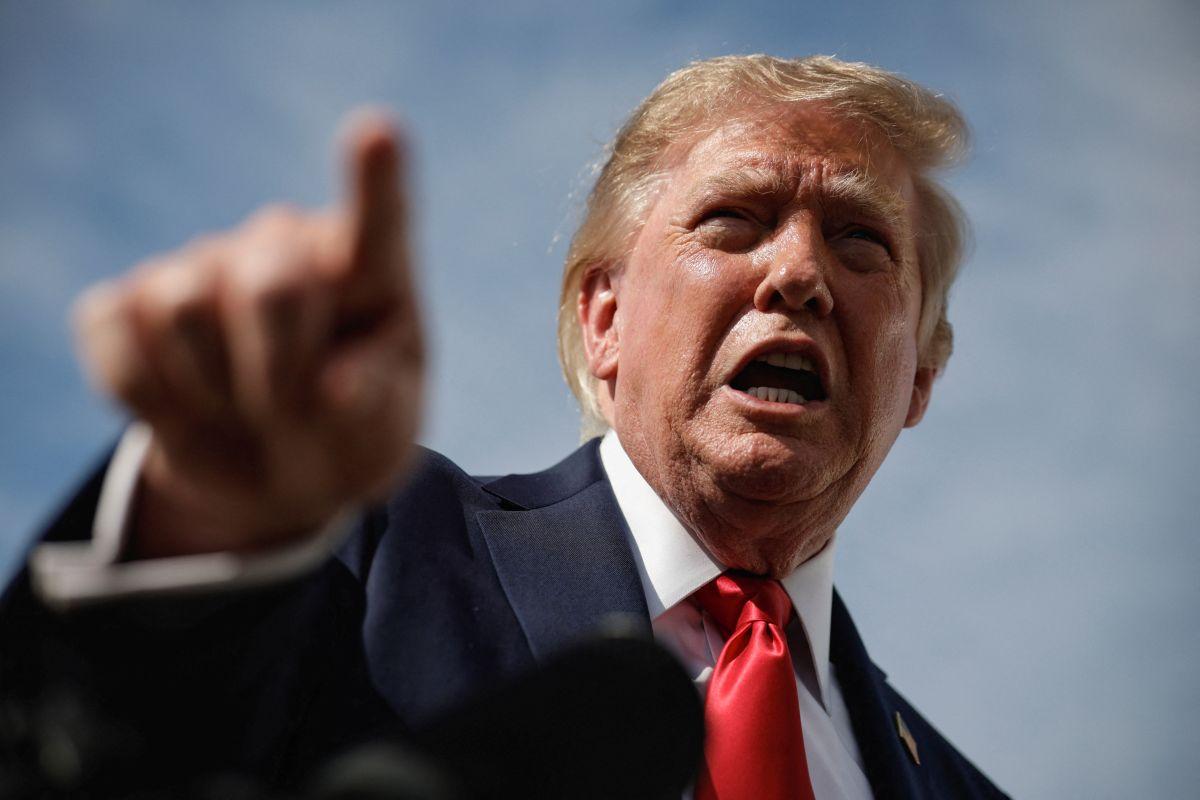 US President Donald Trump speaks to the media at Joint Base Andrews in Maryland, USA