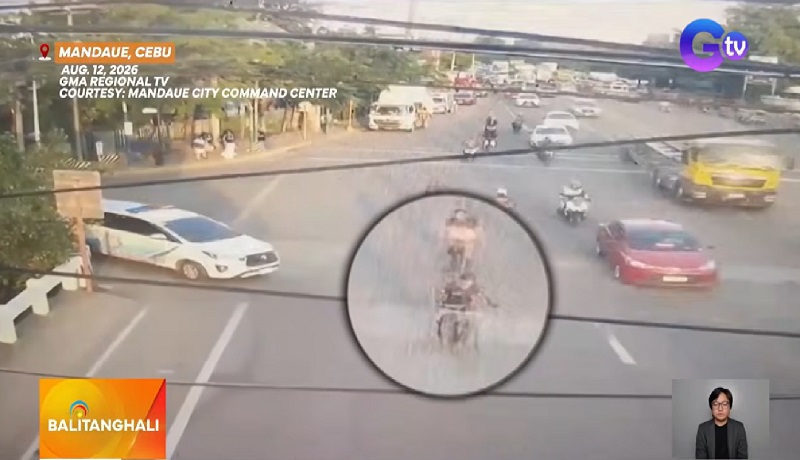 Siklistang natumba, sugatan nang mabangga at pumailalim sa patrol vehicle ng LTO