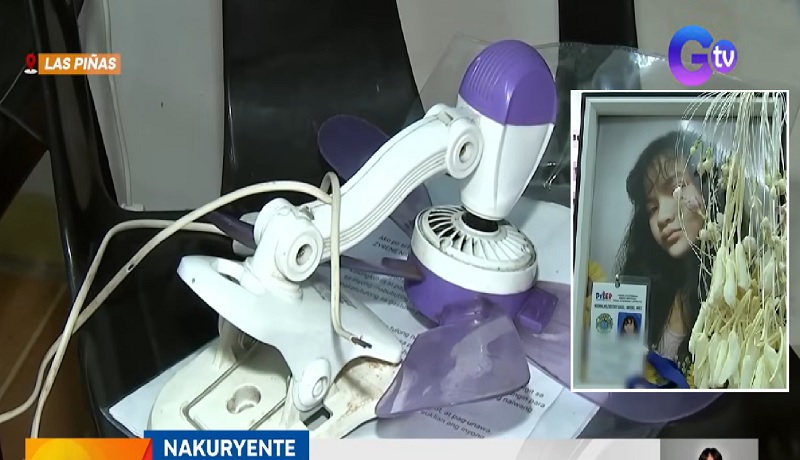Batang babae, patay matapos makuryente dahil sa naputol na wire ng clip fan sa Las Piñas