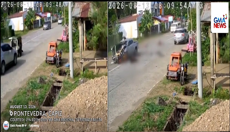 Tricycle na may 4 na sakay, 3 beses nabangga ng 3 sasakyan sa Capiz