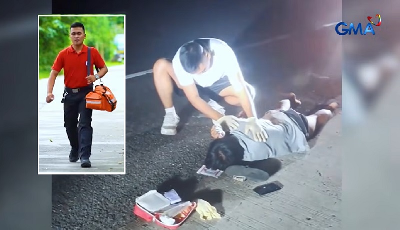 Lalaking ‘di nakapasa para maging bumbero, isinantabi ang lungkot para sagipin ang nadisgrasyang rider