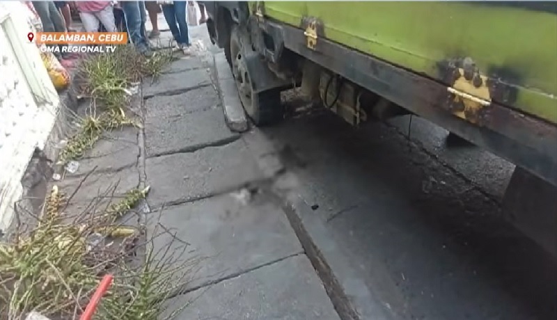 8-anyos na bata, patay nang mabangga ng umabanteng truck sa Cebu; kaniyang lola, sugatan