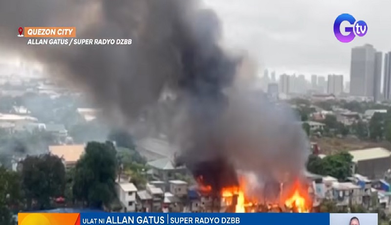Babae, patay nang ma-trap sa nasusunog na bahay sa QC