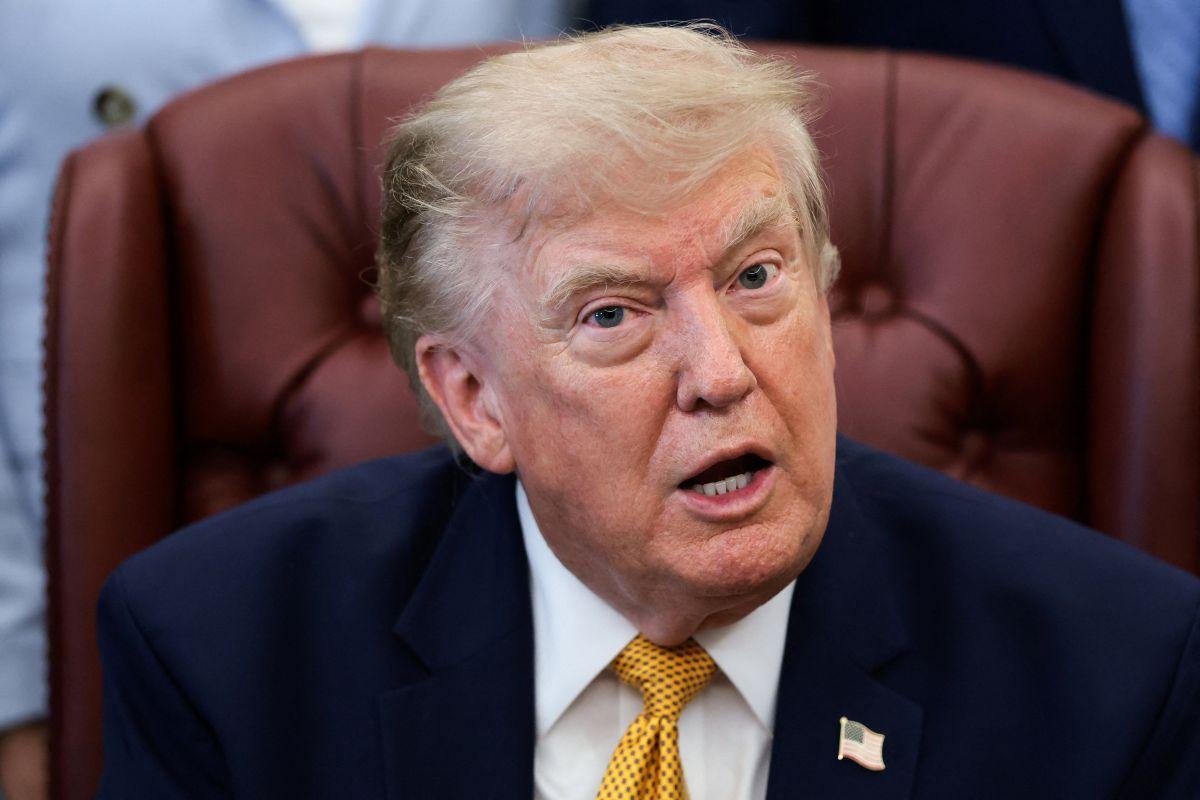 US President Donald Trump at the Oval Office of the White House