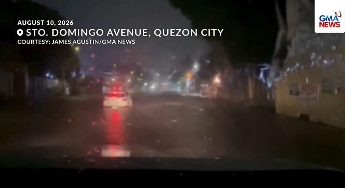 Flood on Sto. Domingo Avenue in Quezon City on Monday, Aug. 10, 2026