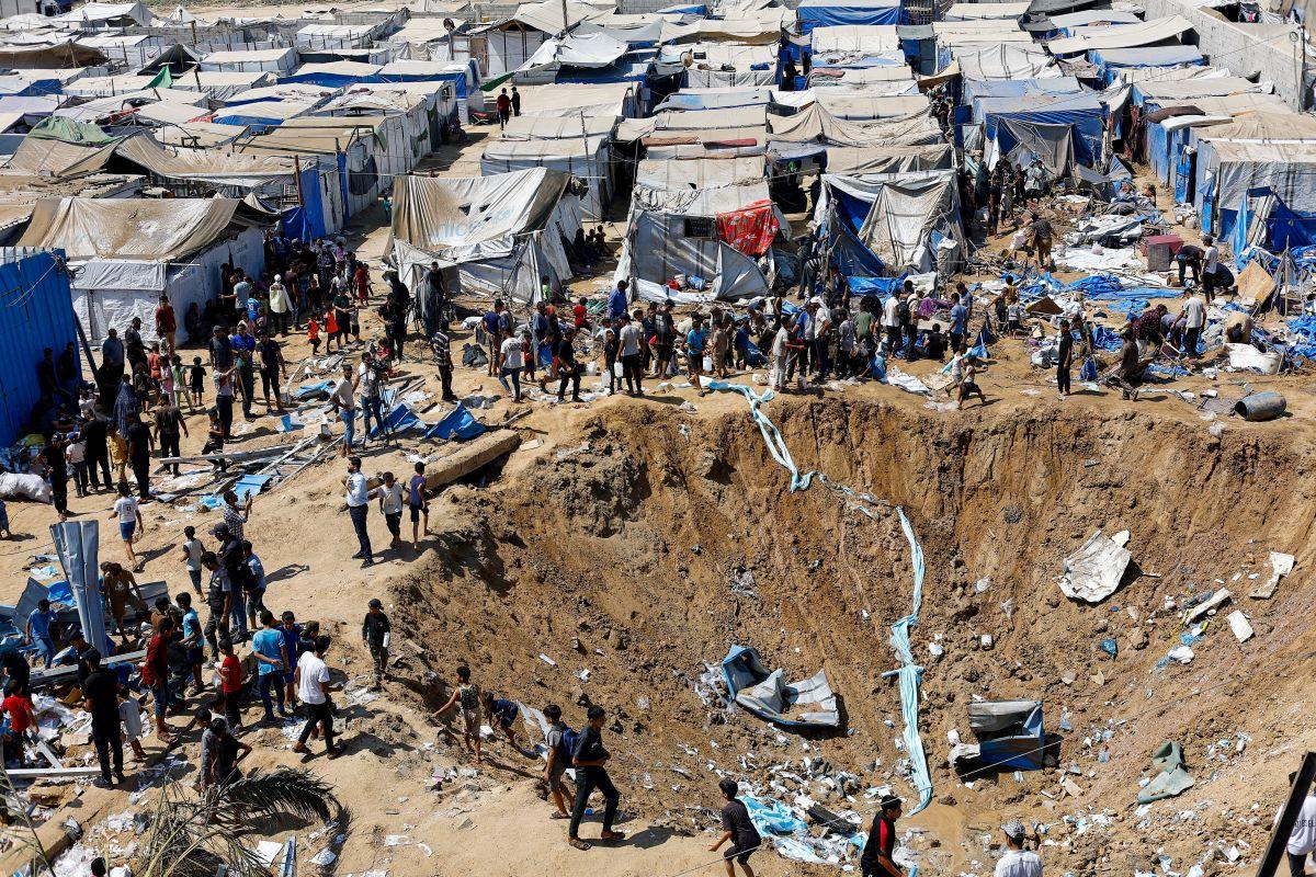 Israeli airstrike in Deir al-Balah in the Gaza Strip