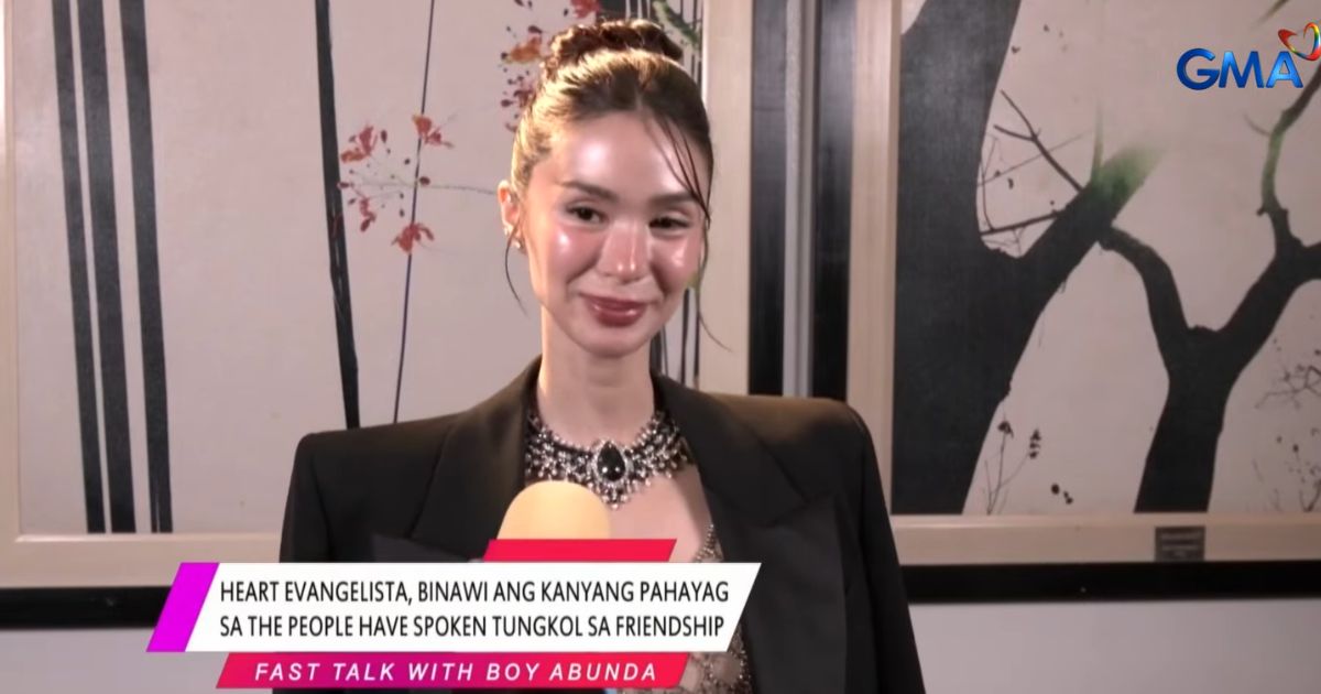 Heart Evangelista clarifies 'friends vs. money' remark in 'The People Have Spoken'