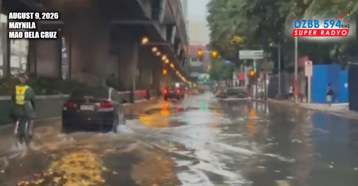 Flood on Taft Avenue, Manila on Sunday morning, Aug. 9, 2026