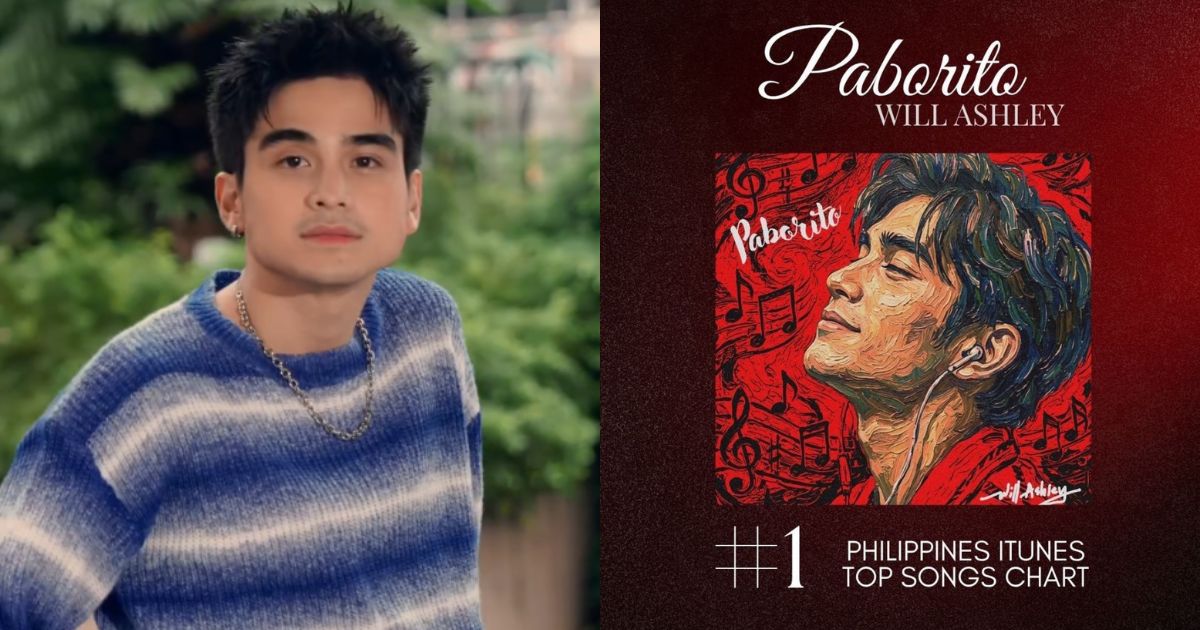 Will Ashley's debut single 'Paborito' reaches no. 1 on iTunes Philippines