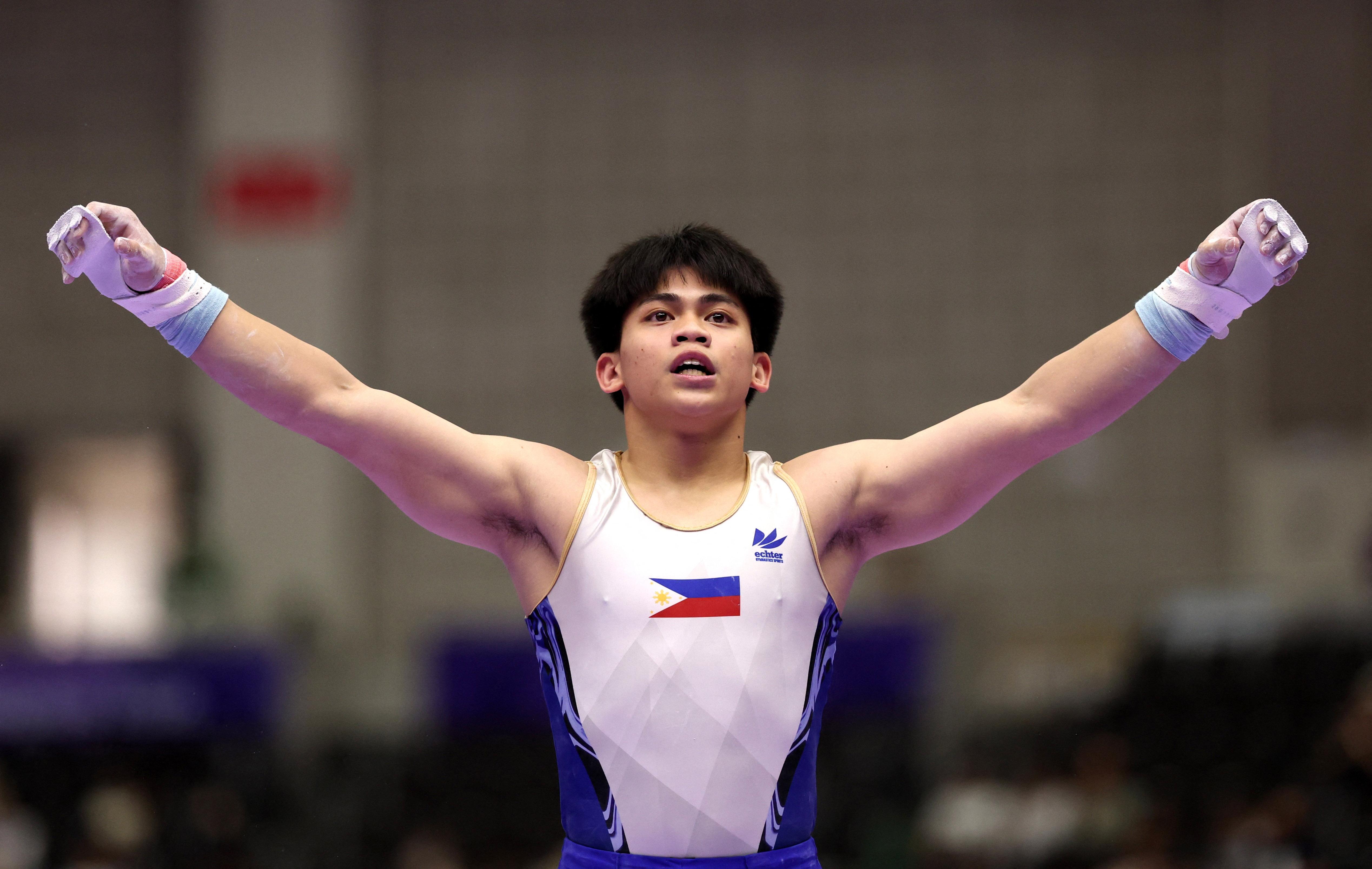 Eldrew Yulo at the 2026 Asian Games
