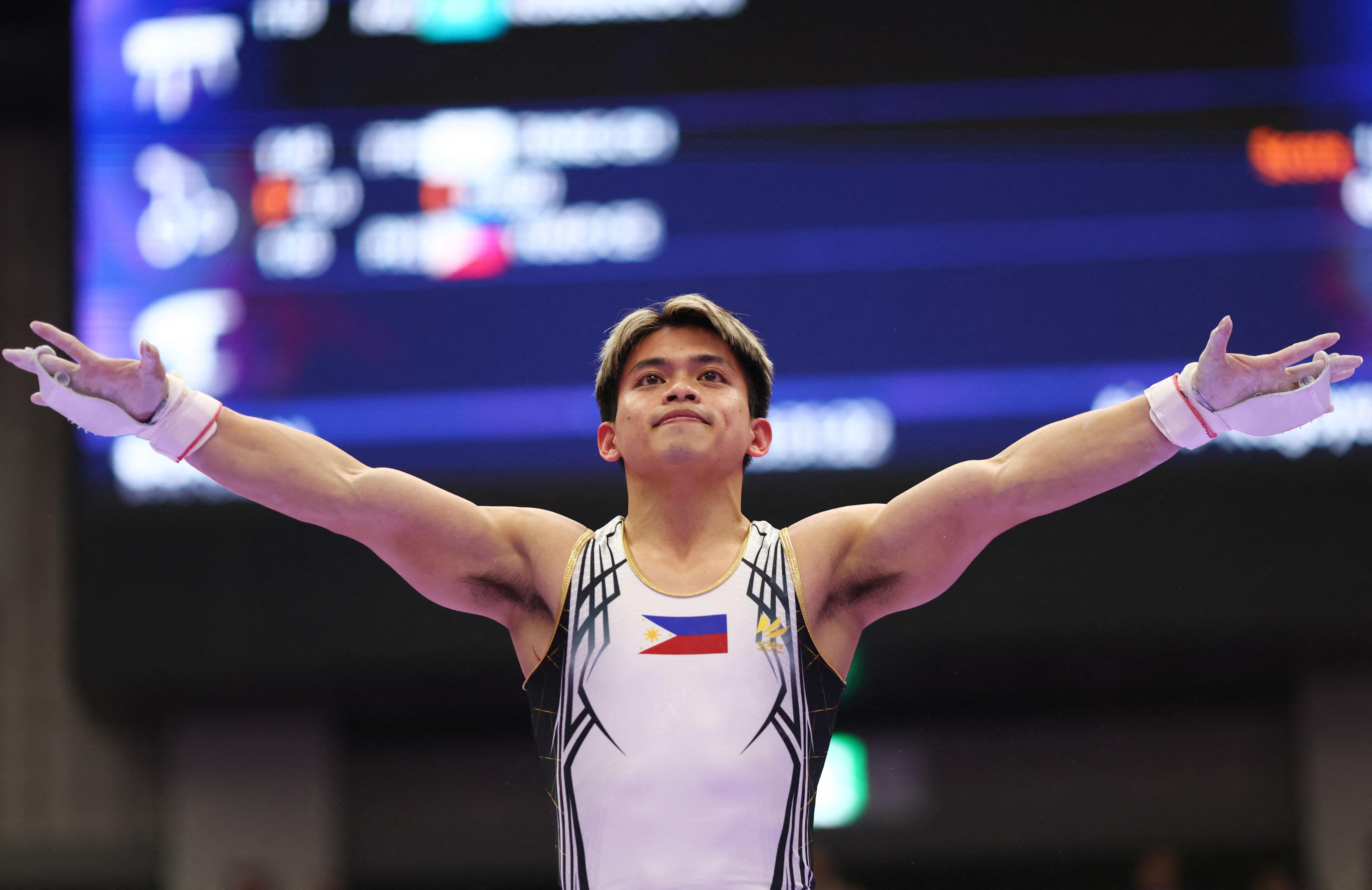 Carlos Yulo-led PH gymnastics squad places 6th in Asian Games men's team finals - GMA Network