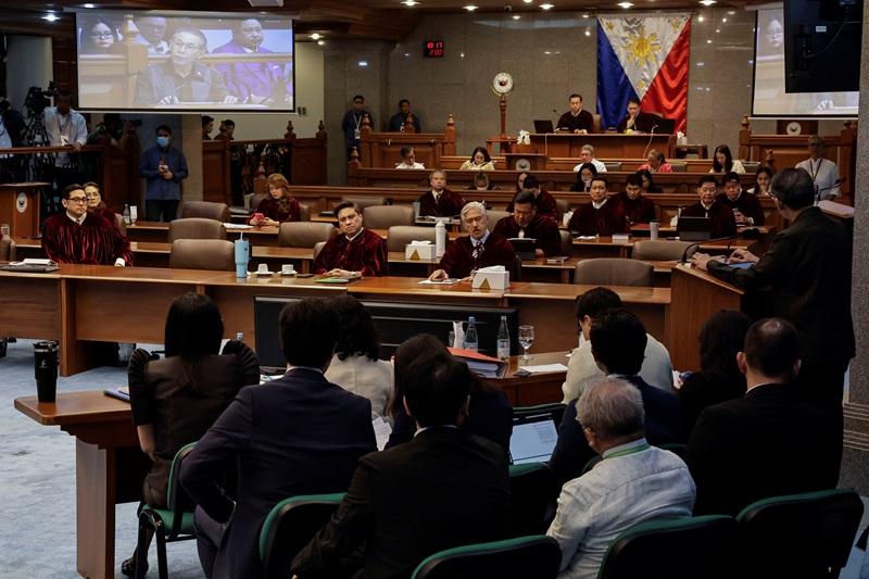 The Senate impeachment court in session for the trial of Vice President Sara Duterte
