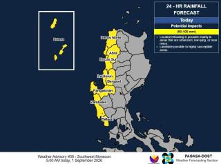 LIVE UPDATES: Habagat rains affect parts of PH on Tuesday, Sept. 1, 2026