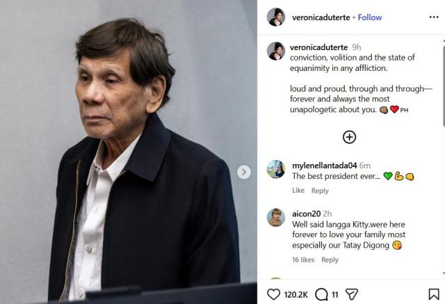 Screenshot from Kitty Duterte IG post