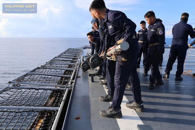 Participants take action during the drills as part of the At-Sea Phase of the ADMM-Plus EWG on MS JCA and FLP in the West Philippine Sea, September 23, 2026.