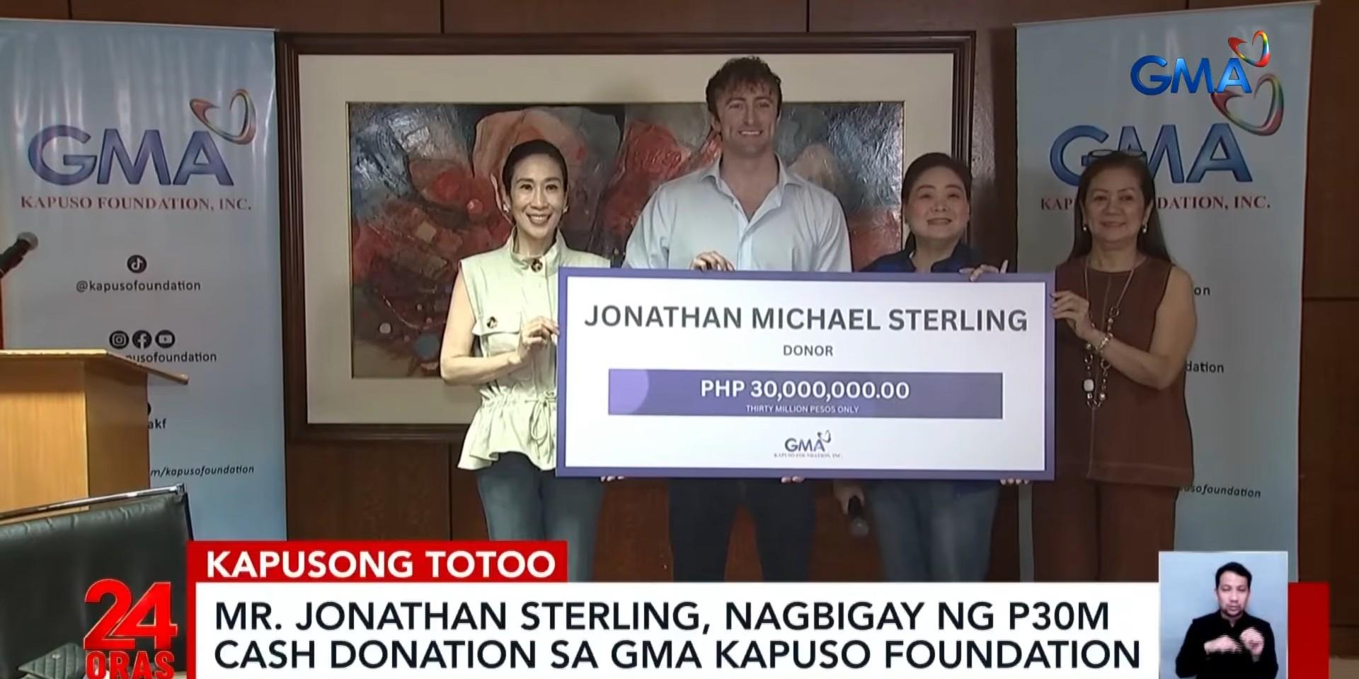 British philanthropist donates P30M to GMA Kapuso Foundation for Mindanao quake victims