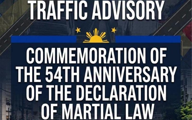 TRAFFIC ADVISORY: 54th Martial law commemoration, road closures on Monday, Sept. 21, 2026 - GMA Network