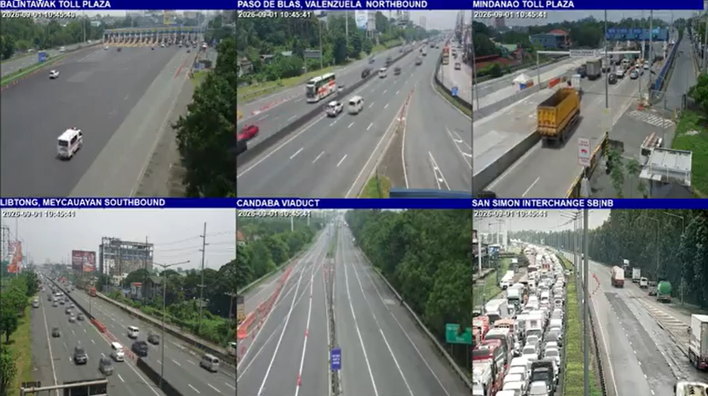 NLEX ADVISORY: Libtong Exit, Sta. Rita and Pulilan northbound entries closed; heavy traffic in some areas (Tuesday, 10 a.m.)