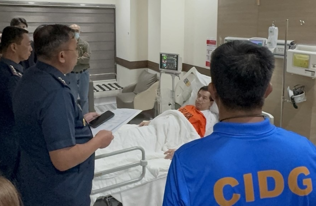 LOOK: Martin Romualdez undergoes booking procedure at hospital room