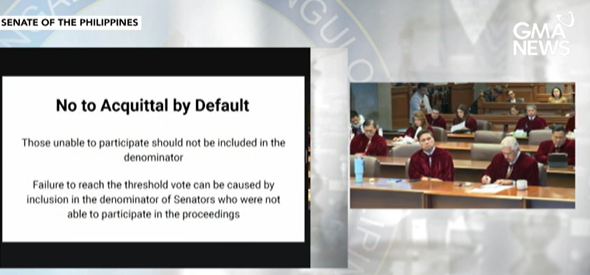 Prosecution warns against acquittal by default if absent senators allowed to vote Prosecution warns against acquittal by default if absent senators allowed to vote
