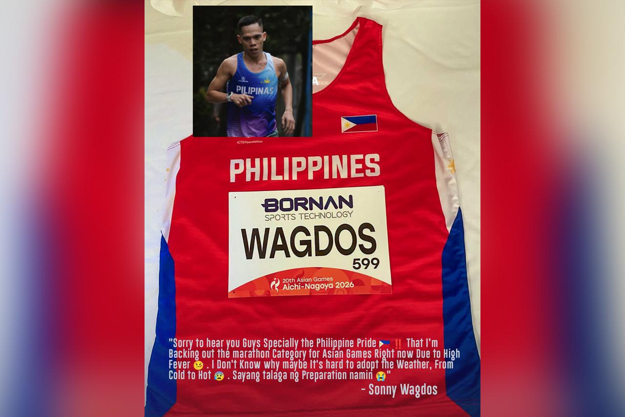 Sonny Wagdos withdraws from Asian Games marathon event due to illness