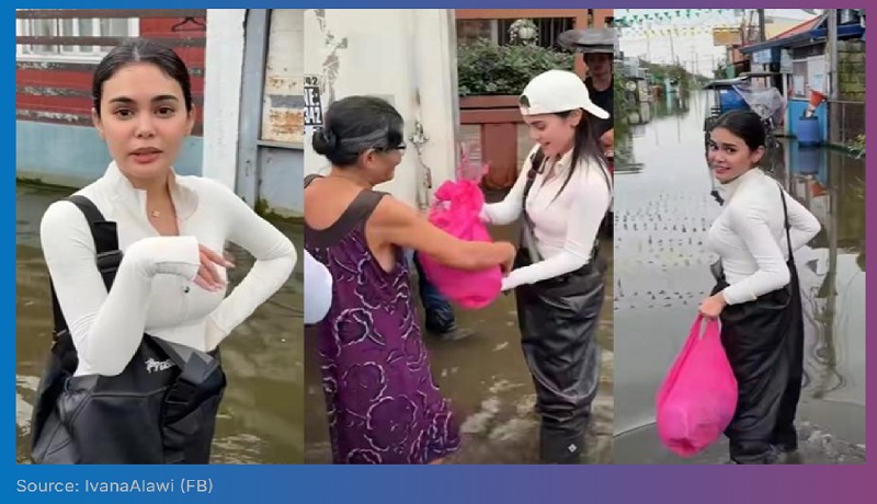 Ivana Alawi, nagpaliwanag kung bakit sa gitna ng baha nag-abot ng tulong
