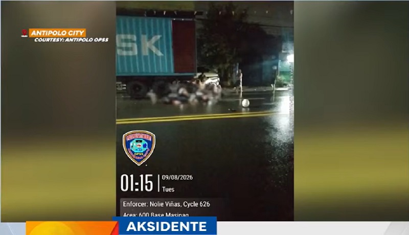 2 lalaki, patay nang sumalpok ang kanilang motorsiklo sa nakaparadang trailer truck sa Rizal