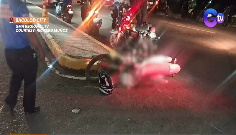 Motorcycle rider na may nadaanang bato, patay matapos sumalpok sa center island sa Bacolod City