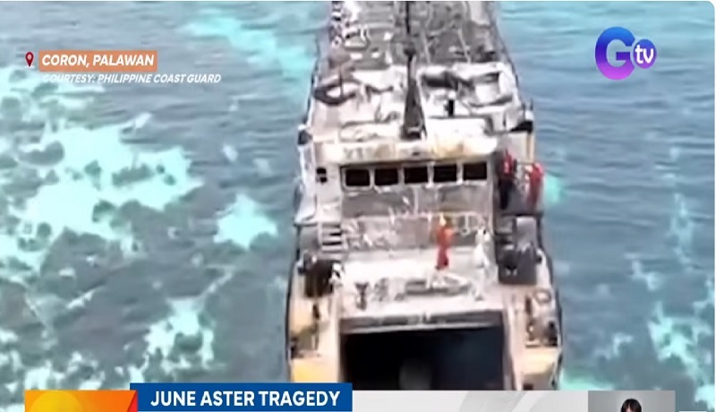 Kapitan ng nasunog na MV June Aster, ‘lumutang’ na