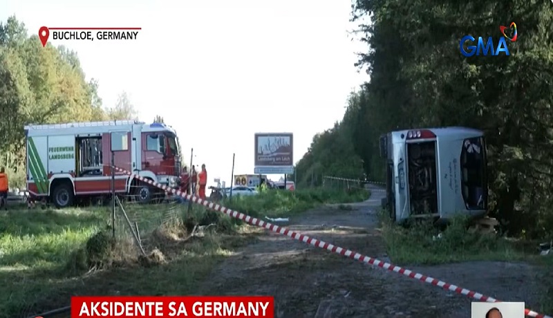 1 babae at 1 lalaki ang 2 Pilipino na nasawi sa bus accident sa Germany na nakabase sa Milan, Italy