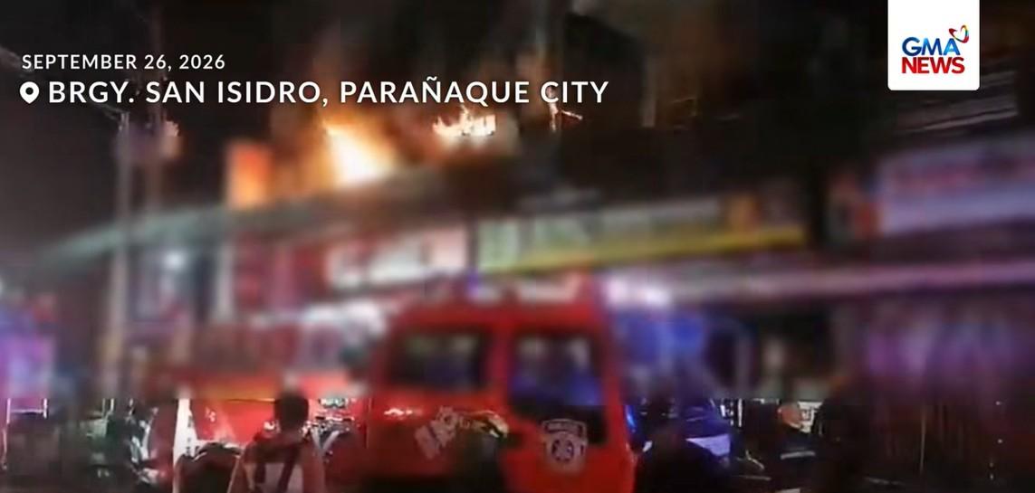 Fire hits commercial building in Brgy. San Isidro, Parañaque City Fire hits commercial building in Brgy. San Isidro, Parañaque City