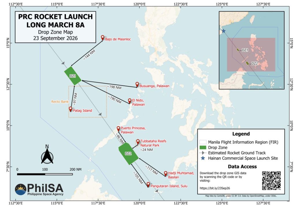 Rocket launch, Long March, September 23, 2026. (Photo from PhilSA)