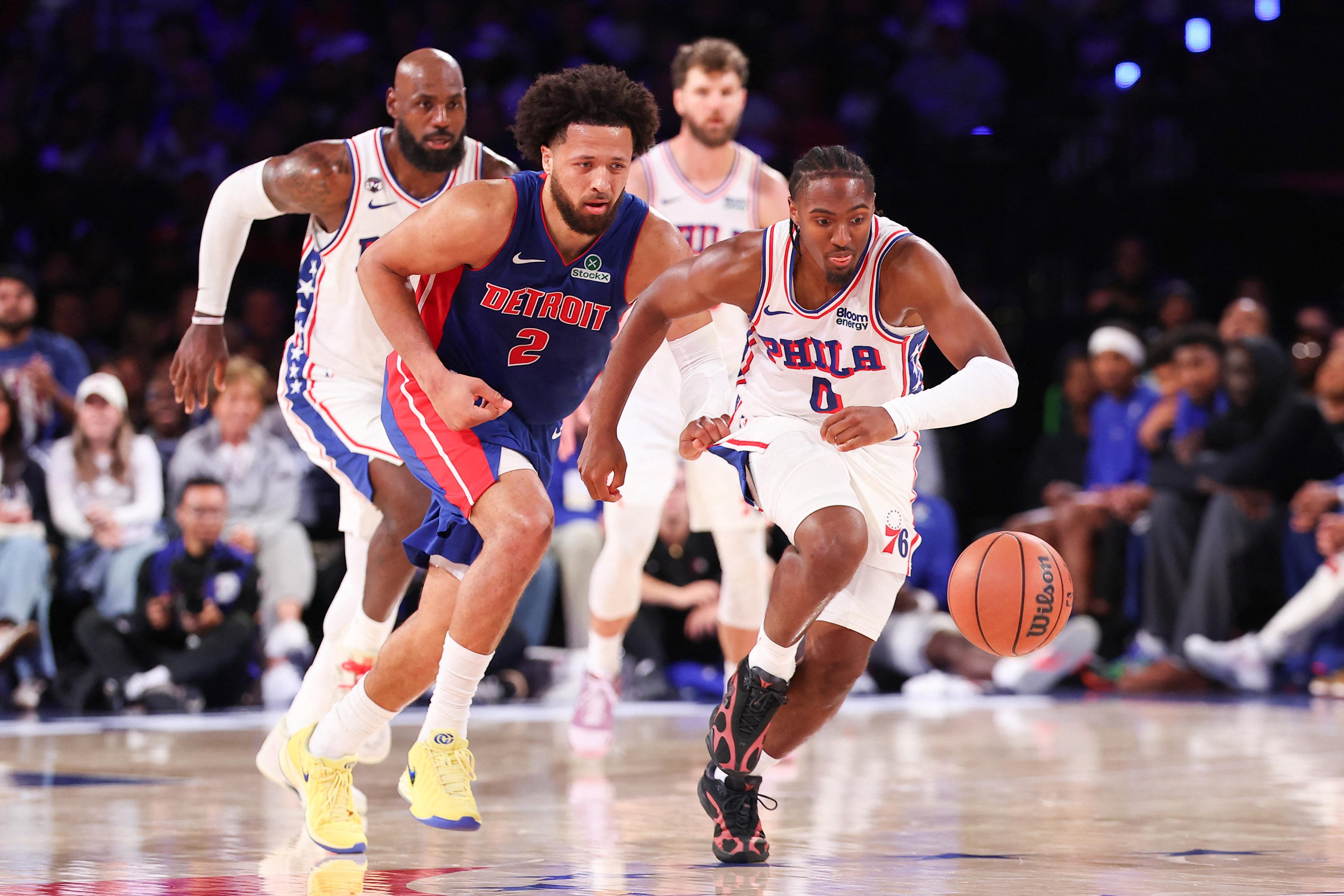 NBA: Pistons’ Cade Cunningham and 76ers’ Tyrese Maxey