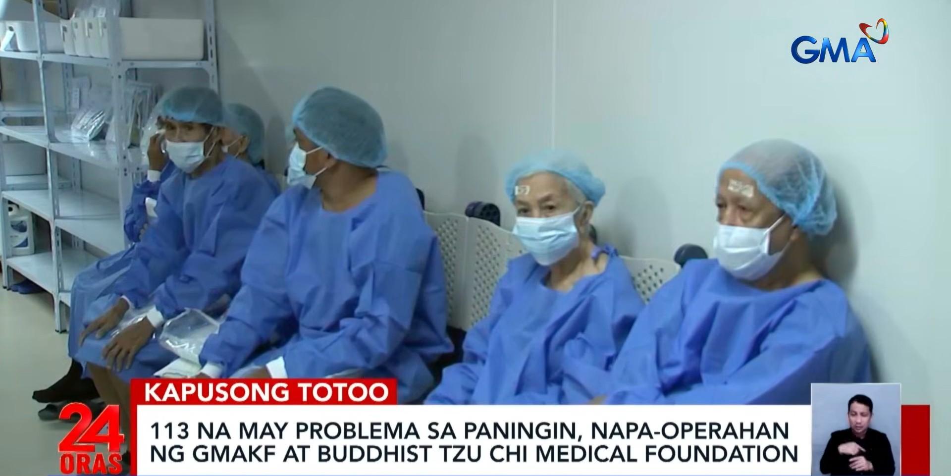 113 individuals with vision problems undergo surgery through GMA Kapuso Foundation, Buddhist Tzu Chi Medical Foundation