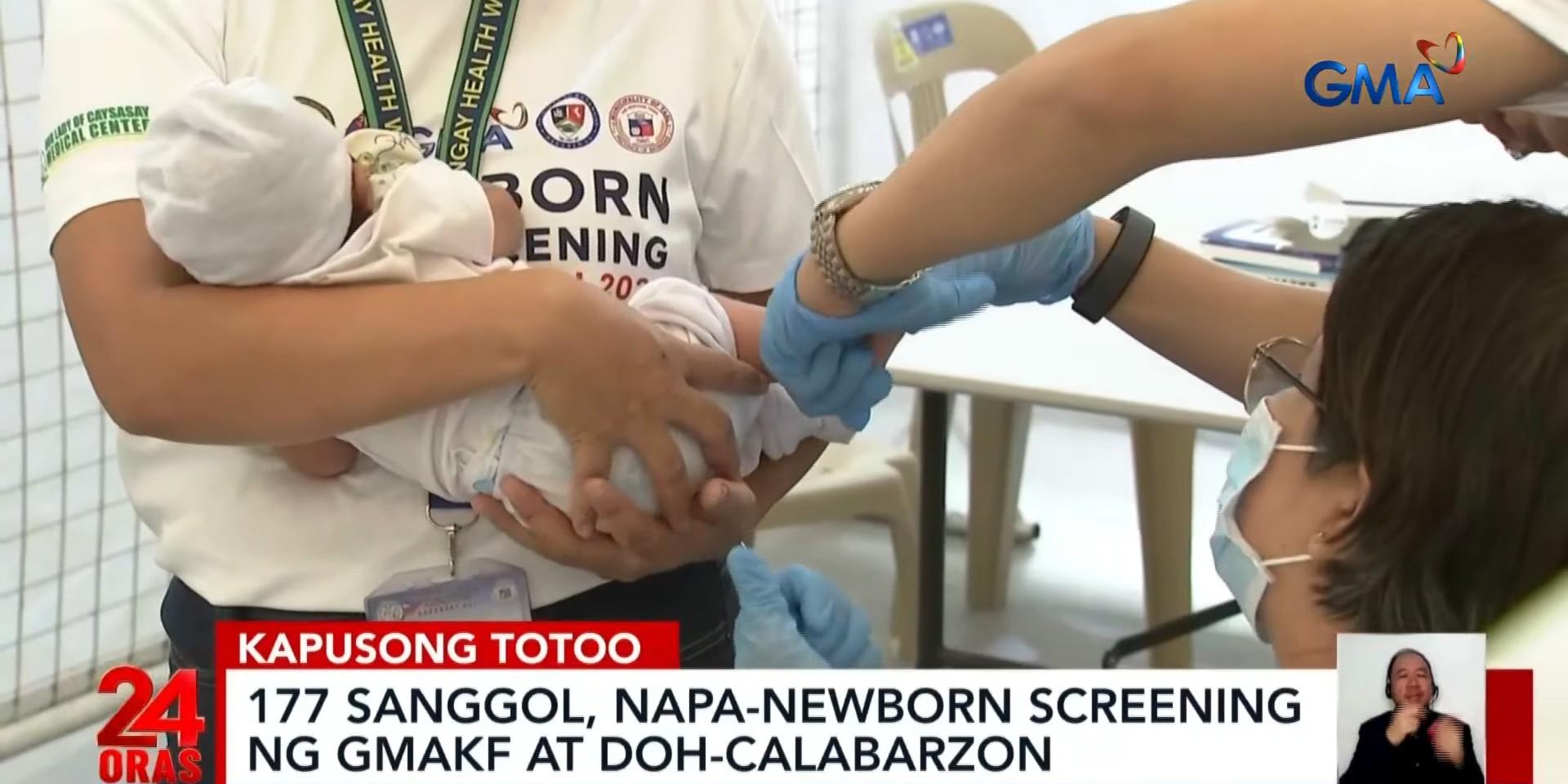 177 babies undergo free newborn screening through GMA Kapuso Foundation, DOH 