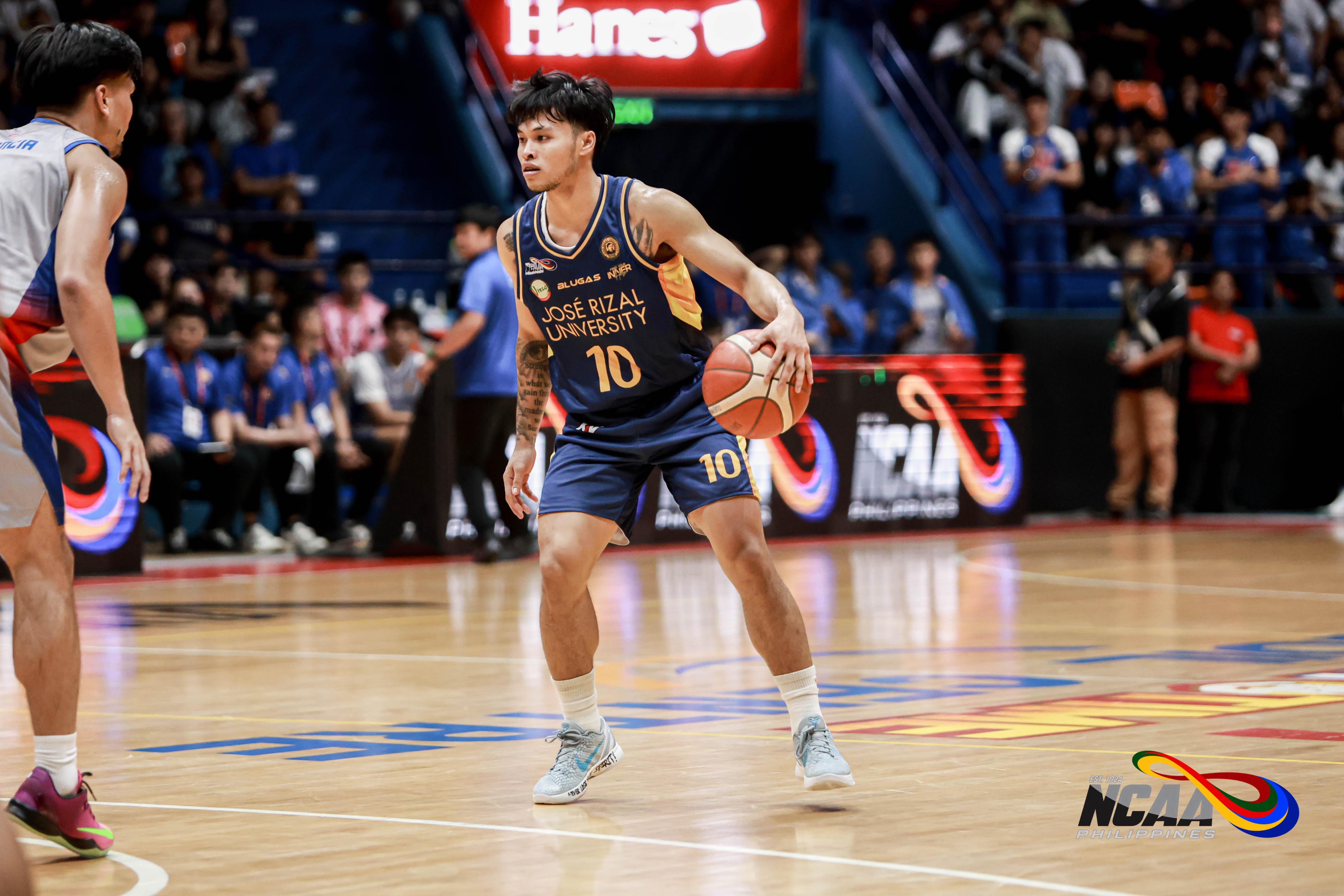NCAA: Lawrence Mangubat hits timely triples as JRU escapes Arellano by a thread