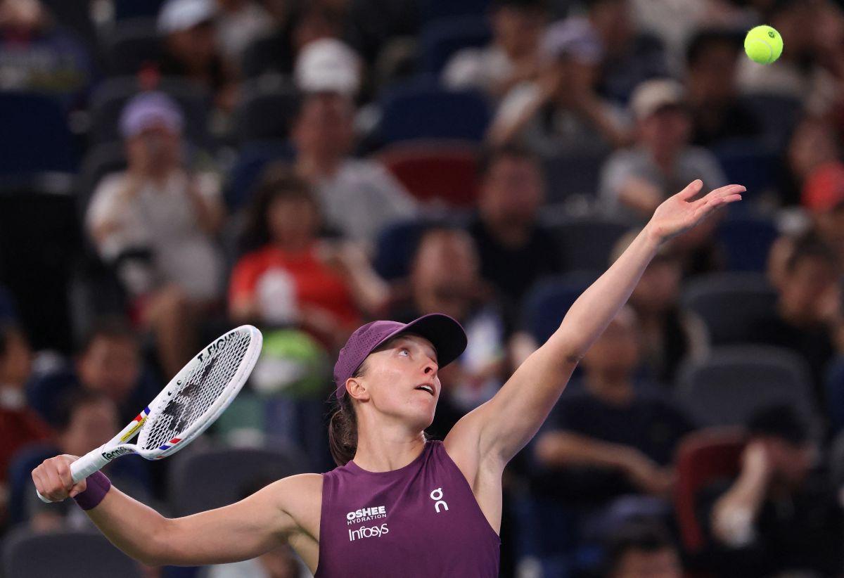 Iga Swiatek of Poland at Wuhan Open 2026