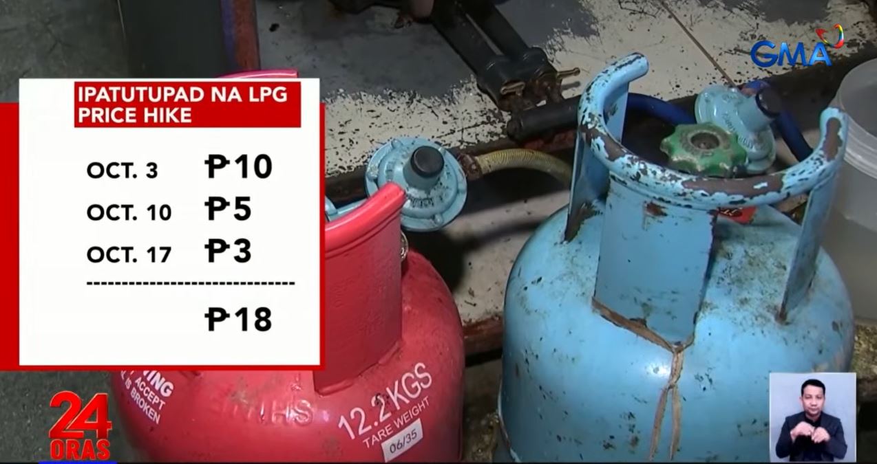 LPG prices to rise by P18/kg in October&nbsp;