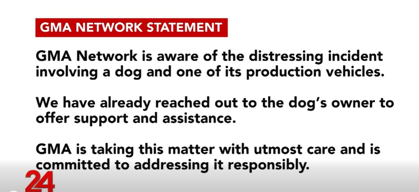 GMA Network, nangakong maayos na aaksyunan ang insidenteng kinasangkutan ng isang production vehicle at isang aso
