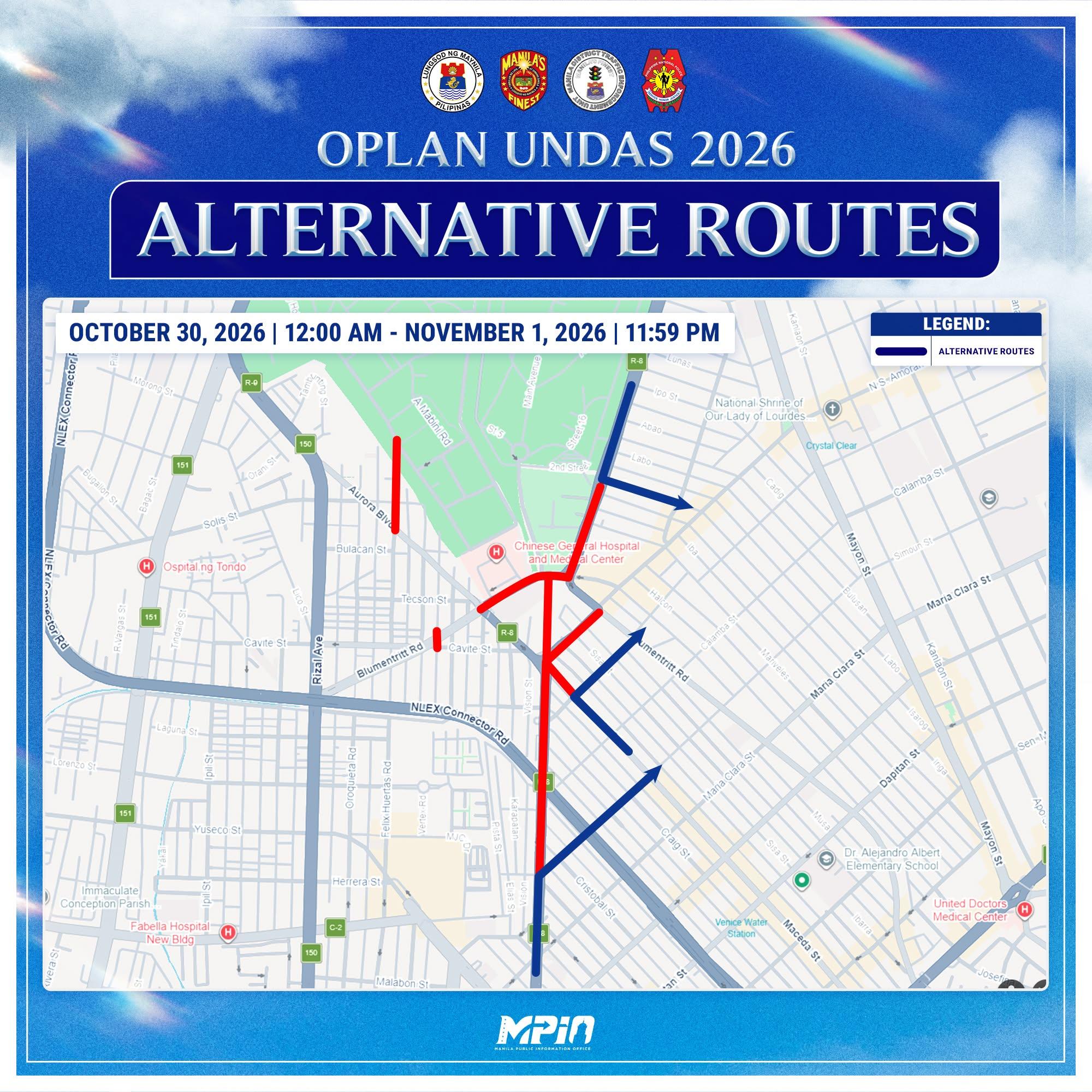 TRAFFIC ADVISORY: Manila North Cemetery road closures, parking areas, rerouting